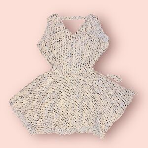 BCBGeneration | White Flutter Sleeve Mini Dress Size Medium